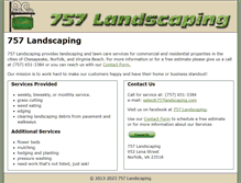 Tablet Screenshot of 757landscaping.com